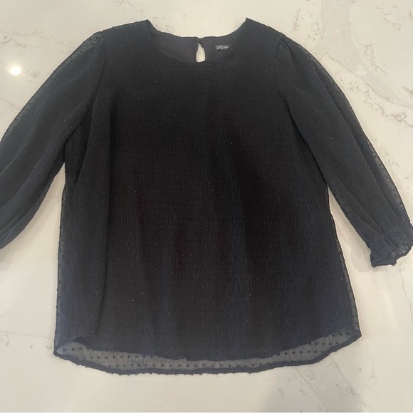 Adrianna Papell black textured blouse - Picture 4 of 16